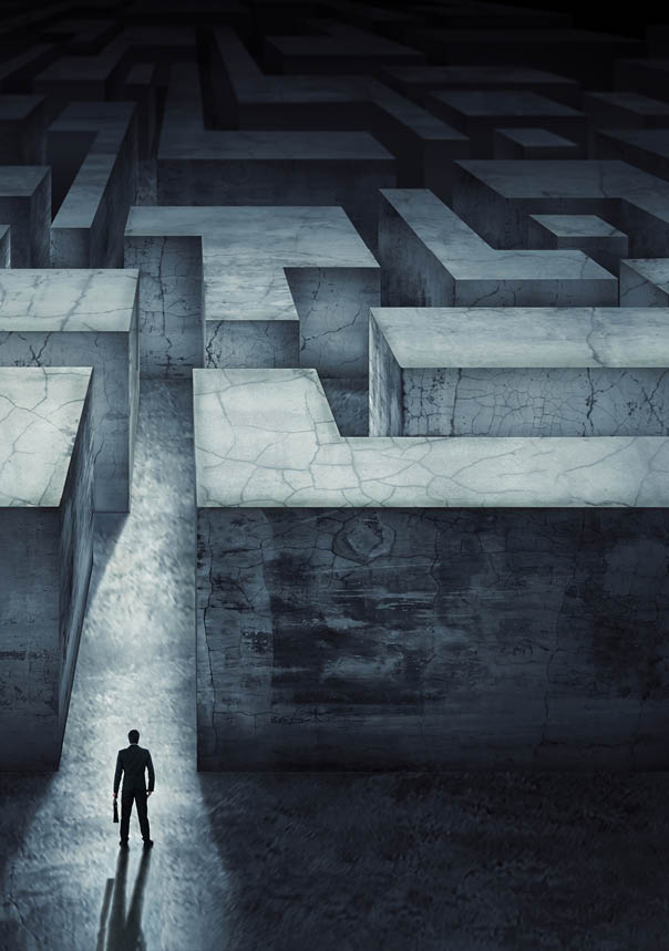 Businessman Challenge  Concept for success