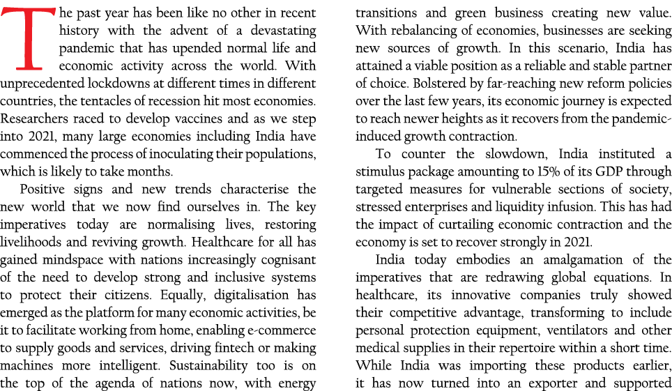 The past year has been like no other in recent history with the advent of a devastating pandemic that has upended nor   