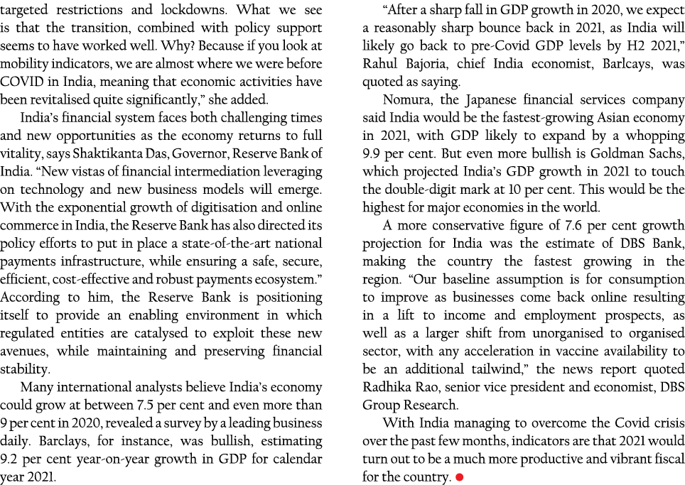 targeted restrictions and lockdowns  What we see is that the transition, combined with policy support seems to have w   