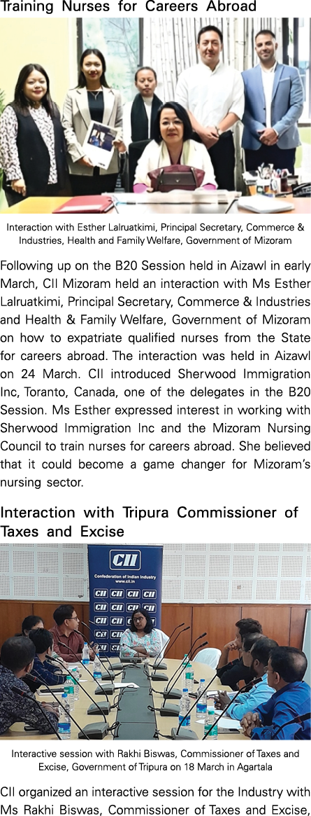 Training Nurses for Careers Abroad ￼ Interaction with Esther Lalruatkimi, Principal Secretary, Commerce & Industries,...