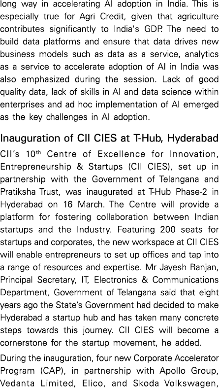 long way in accelerating AI adoption in India. This is especially true for Agri Credit, given that agriculture contri...