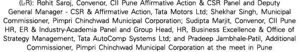 (L R): Rohit Saroj, Convenor, CII Pune Affirmative Action & CSR Panel and Deputy General Manager CSR & Affirmative Ac...