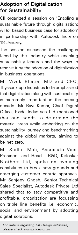 Adoption of Digitalization for Sustainability CII organized a session on  Enabling a sustainable future through digit   