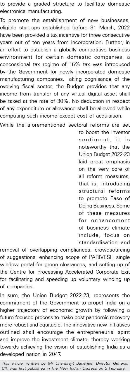 to provide a graded structure to facilitate domestic electronics manufacturing  To promote the establishment of new b   