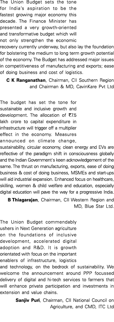 The Union Budget sets the tone for India s aspiration to be the fastest growing major economy this decade  The Financ   