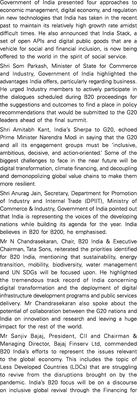 Government of India presented four approaches to economic management, digital economy, and regulation in new technolo...