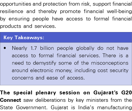 opportunities and protection from risk, support financial resilience and thereby promote financial well being by ensu...