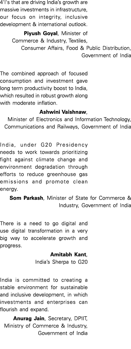 4'I's that are driving India’s growth are massive investments in infrastructure, our focus on integrity, inclusive de...