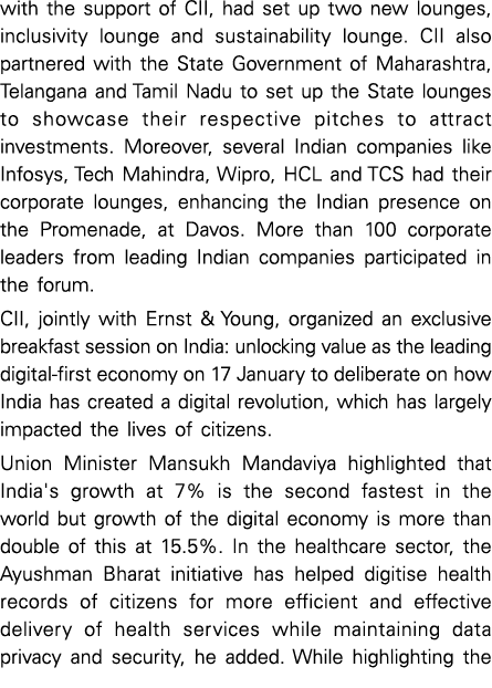 with the support of CII, had set up two new lounges, inclusivity lounge and sustainability lounge. CII also partnered...