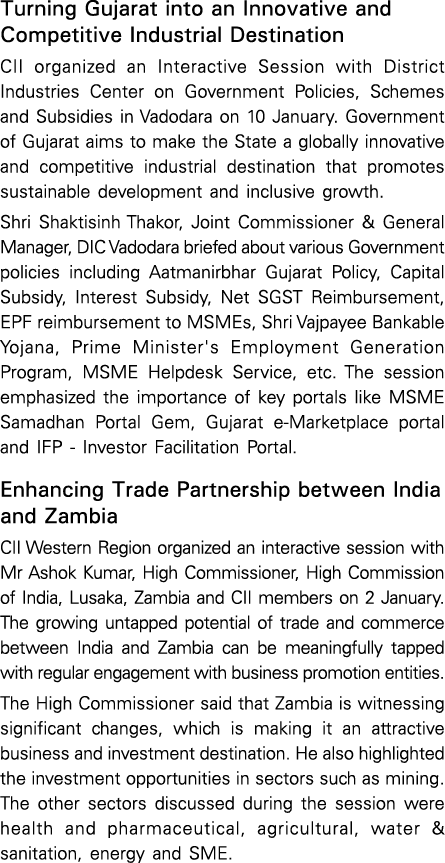 Turning Gujarat into an Innovative and Competitive Industrial Destination CII organized an Interactive Session with D...