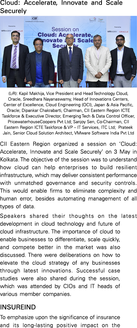 Cloud: Accelerate, Innovate and Scale Securely ￼ (L R): Kapil Makhija, Vice President and Head Technology Cloud, Orac...