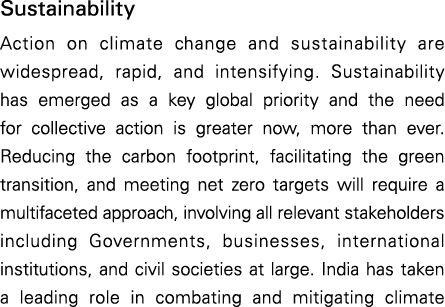 Sustainability Action on climate change and sustainability are widespread, rapid, and intensifying. Sustainability ha...