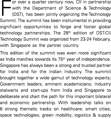 For over a quarter century now, CII in partnership with the Department of Science & Technology (DST), has been jointl   