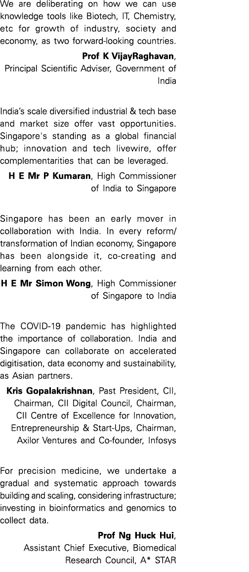 We are deliberating on how we can use knowledge tools like Biotech, IT, Chemistry, etc for growth of industry, societ   