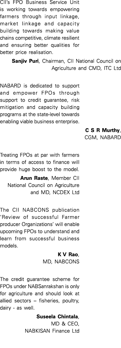 CII s FPO Business Service Unit is working towards empowering farmers through input linkage, market linkage and capac   