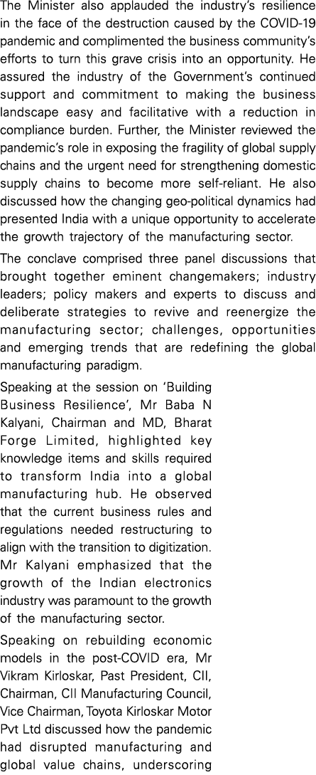 The Minister also applauded the industry s resilience in the face of the destruction caused by the COVID-19 pandemic    