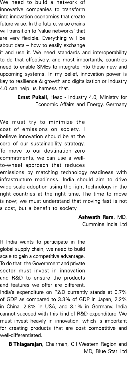 We need to build a network of innovative companies to transform into innovation economies that create future value  I   