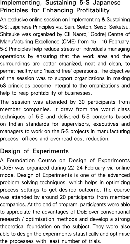 Implementing, Sustaining 5 S Japanese Principles for Enhancing Profitability An exclusive online session on Implement...