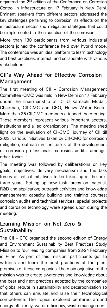 organized the 2nd edition of the Conference on Corrosion Control in Infrastructure on 17 February in New Delhi. Emine...