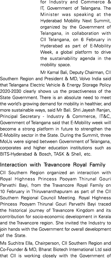 for Industry and Commerce & IT, Government of Telangana. The Minister was speaking at the Hyderabad Mobility Next Sum...