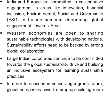 • India and Europe are committed to collaborative engagement in areas like innovation, financial inclusion, Environme...
