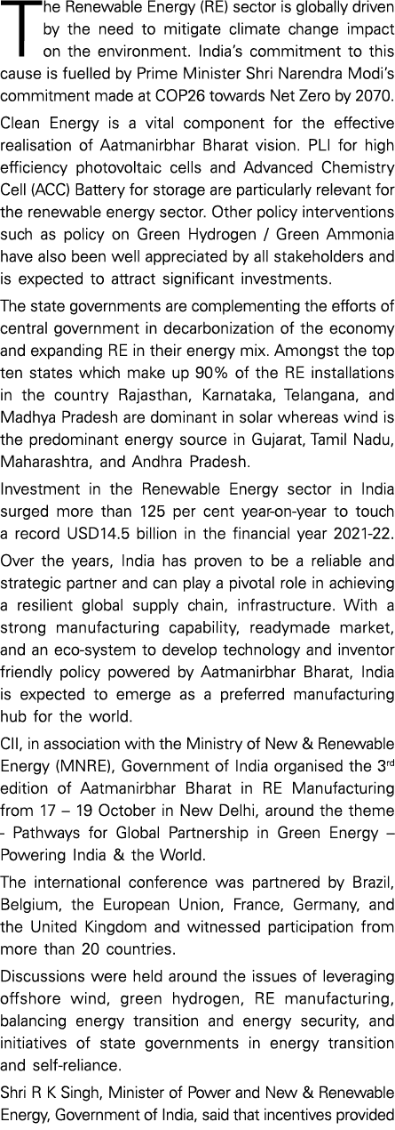 The Renewable Energy (RE) sector is globally driven by the need to mitigate climate change impact on the environment    