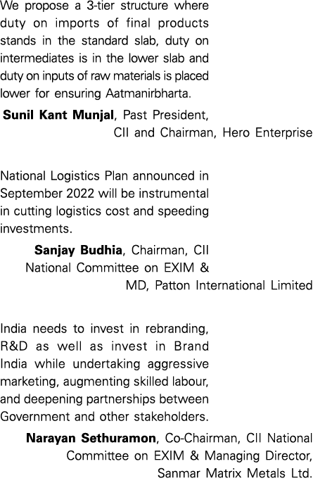 We propose a 3-tier structure where duty on imports of final products stands in the standard slab, duty on intermedia   