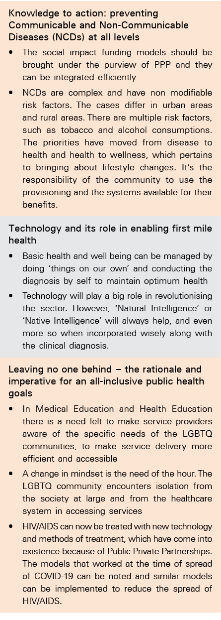 Knowledge to action: preventing Communicable and Non-Communicable Diseases (NCDs) at all levels   The social impact f   