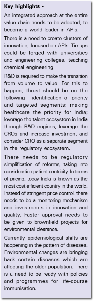 Key highlights - An integrated approach at the entire value chain needs to be adopted, to become a world leader in AP   