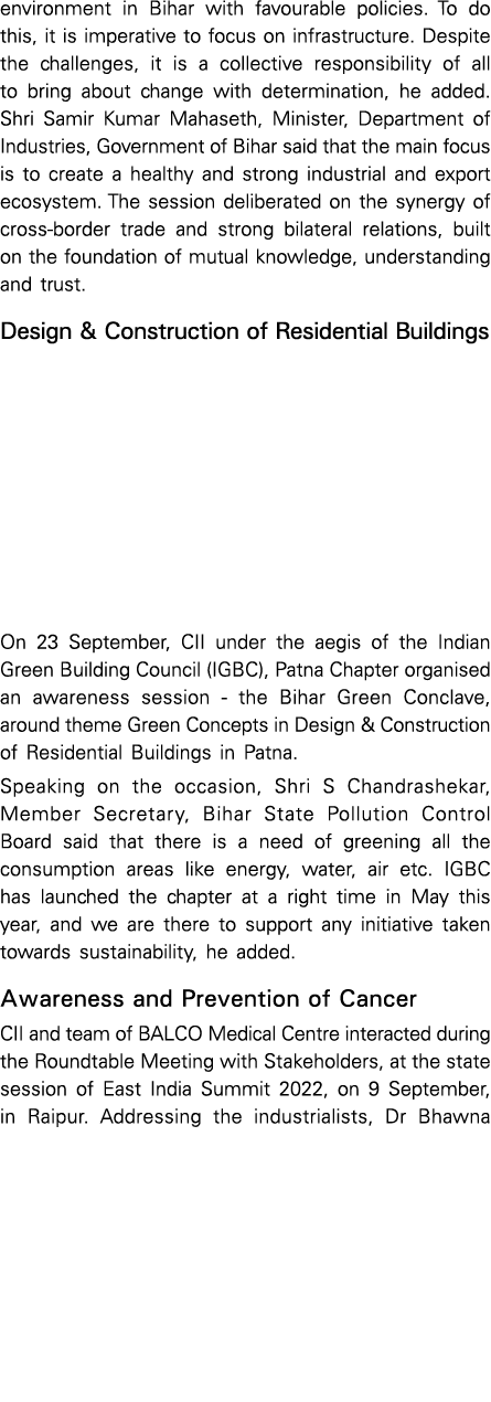 environment in Bihar with favourable policies  To do this, it is imperative to focus on infrastructure  Despite the c   
