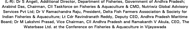 (L-R): Dr S Angeli, Additional Director, Department of Fisheries, Government of Andhra Pradesh; Arabind Das, Chairman   