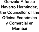 Gonzalo-Alfonso Navarro Hernández, the Counsellor of the Oficina Económica y Comercial en Mumbai