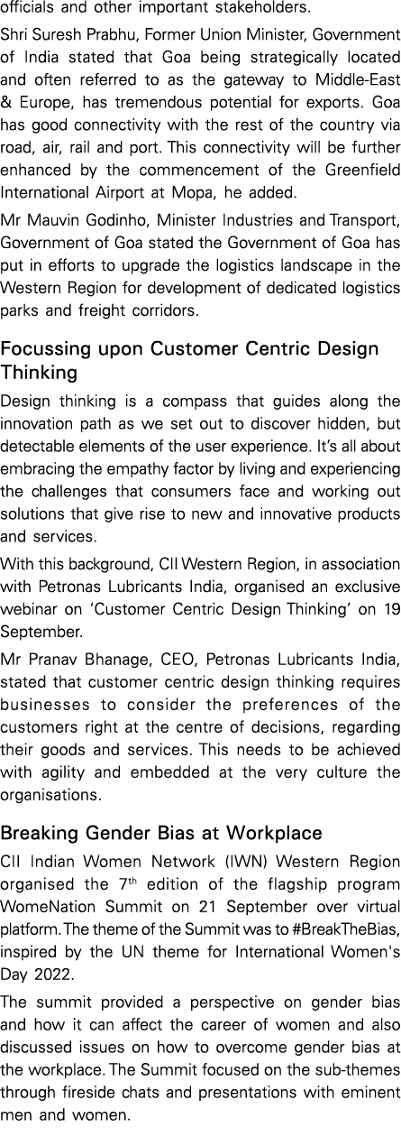 officials and other important stakeholders  Shri Suresh Prabhu, Former Union Minister, Government of India stated tha   