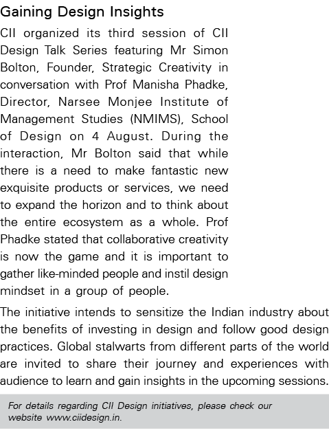 Gaining Design Insights CII organized its third session of CII Design Talk Series featuring Mr Simon Bolton, Founder,   