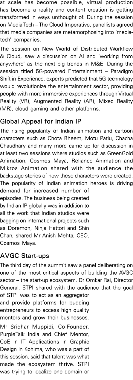 at scale has become possible, virtual production has become a reality and content creation is getting transformed in    