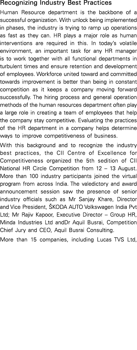 Recognizing Industry Best Practices Human Resource department is the backbone of a successful organization  With unlo   