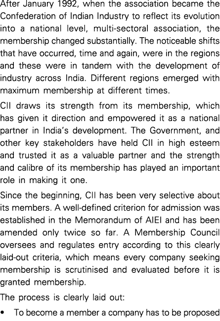 After January 1992, when the association became the Confederation of Indian Industry to reflect its evolution into a    