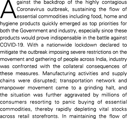 Against the backdrop of the highly contagious Coronavirus outbreak, sustaining the flow of essential commodities incl   