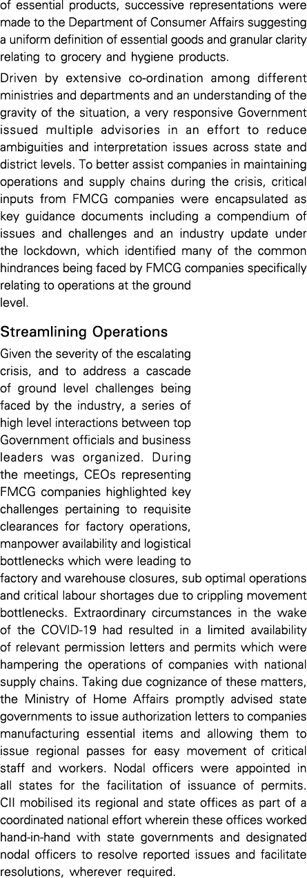 of essential products, successive representations were made to the Department of Consumer Affairs suggesting a unifor   