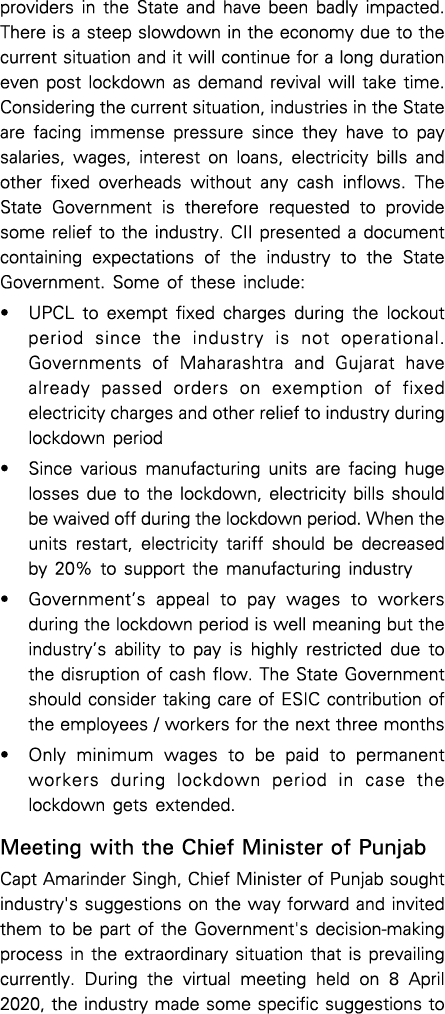 providers in the State and have been badly impacted  There is a steep slowdown in the economy due to the current situ   