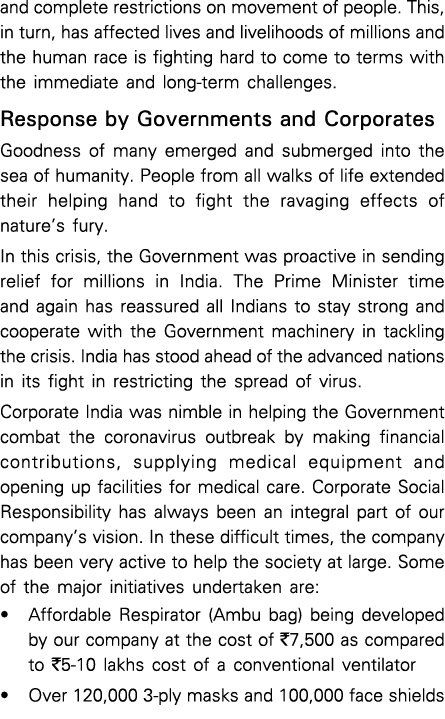 and complete restrictions on movement of people  This, in turn, has affected lives and livelihoods of millions and th   