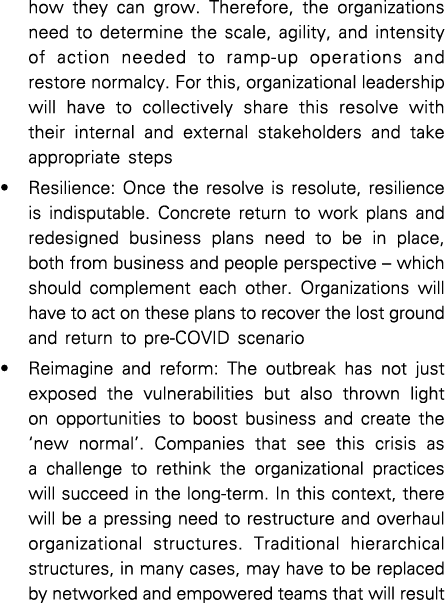 how they can grow  Therefore, the organizations need to determine the scale, agility, and intensity of action needed    