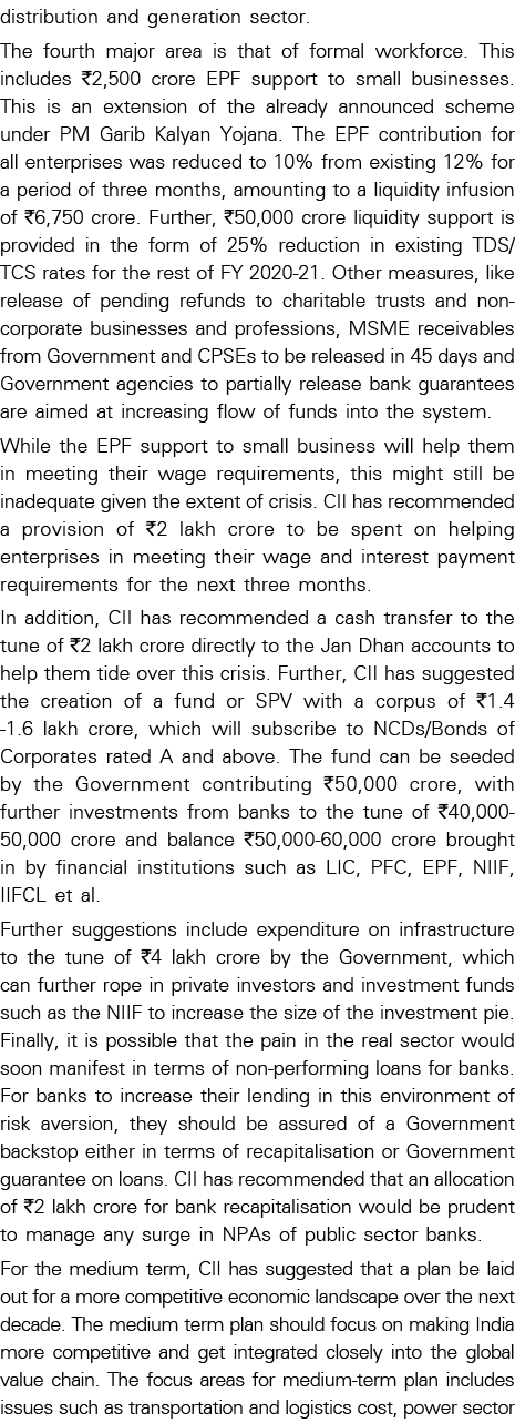 distribution and generation sector  The fourth major area is that of formal workforce  This includes  2,500 crore EPF   