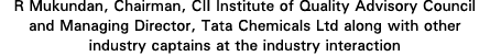 R Mukundan, Chairman, CII Institute of Quality Advisory Council and Managing Director, Tata Chemicals Ltd along with    
